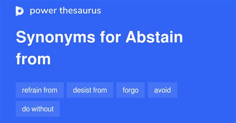 Abstain synonyms